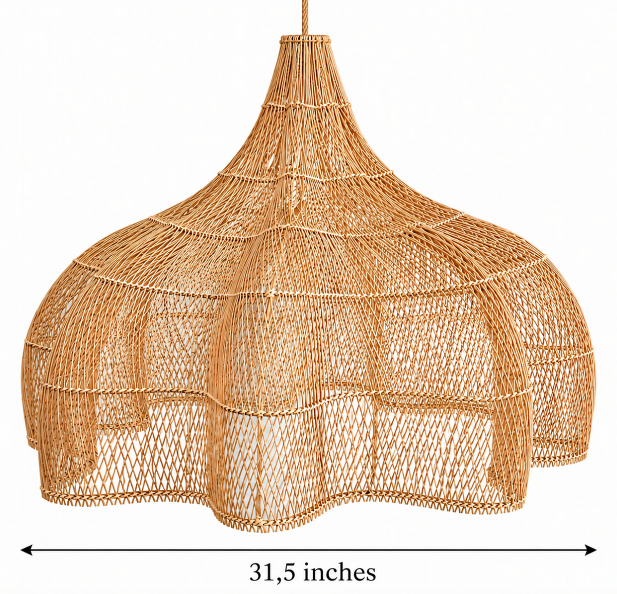 Elio Handwoven Natural Rattan Pendant Light