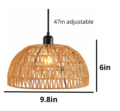 Light Natural Woven Rattan Pendant Light – Jack