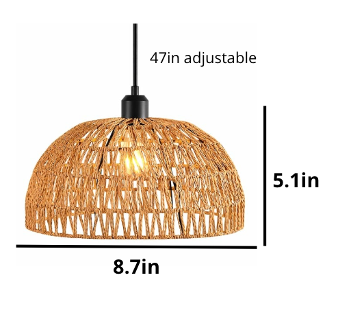 Light Natural Woven Rattan Pendant Light – Jack