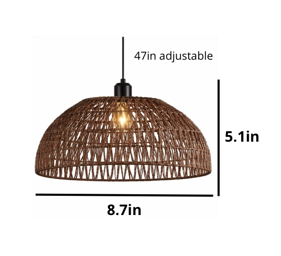 Light Natural Woven Rattan Pendant Light – Jack