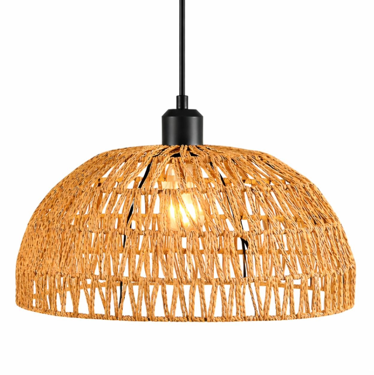 Light Natural Woven Rattan Pendant Light – Jack