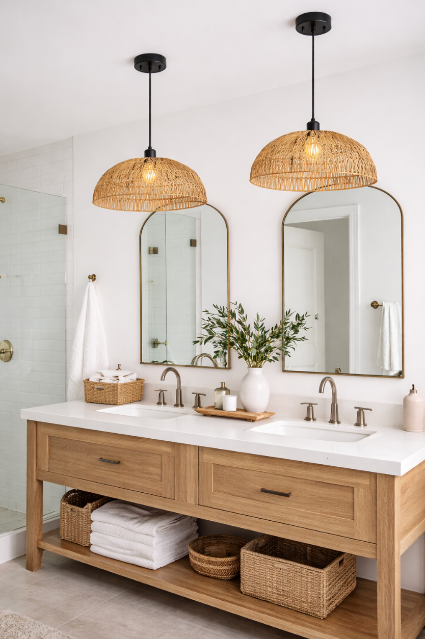 Light Natural Woven Rattan Pendant Light – Jack
