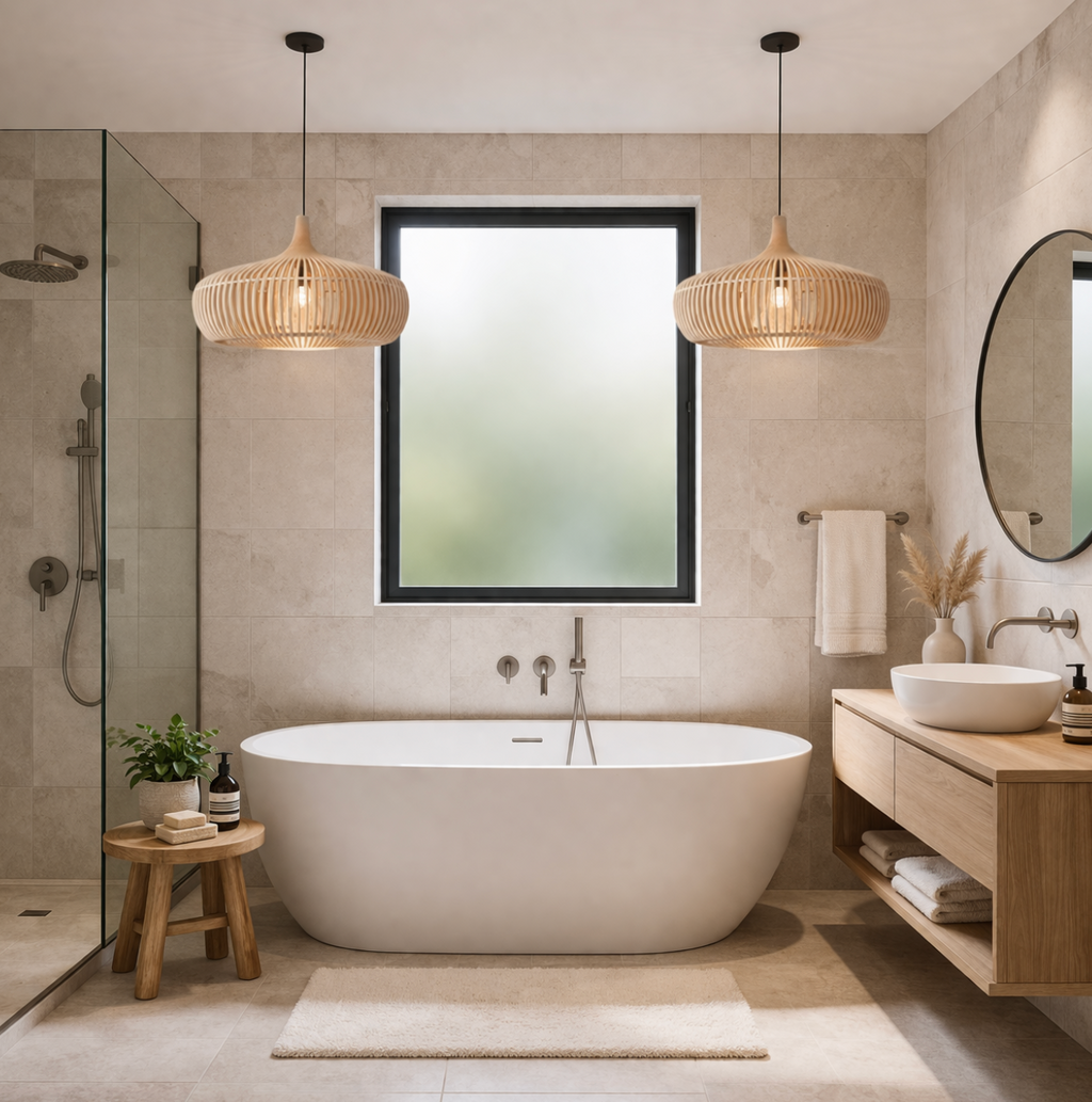 Modern Wooden Slat Pendant Light – Henry