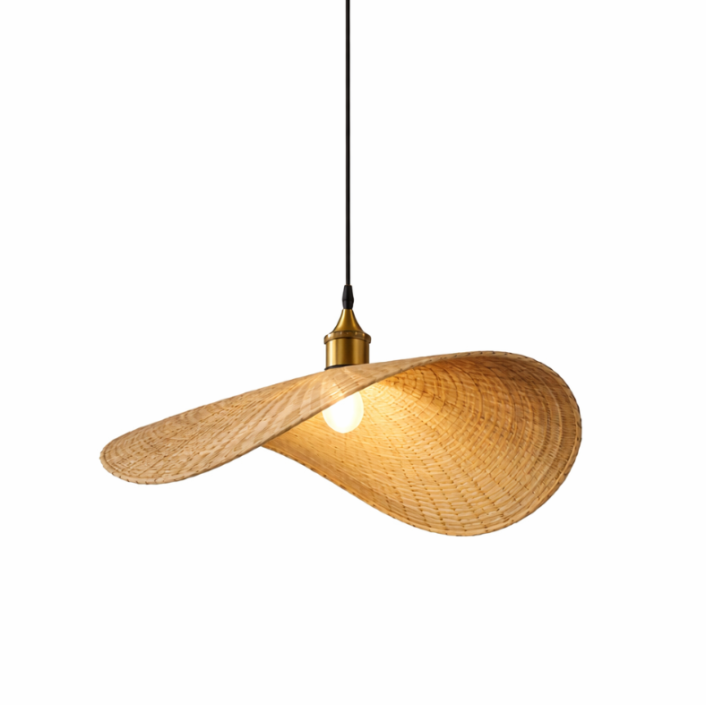 Artistic Woven Bamboo Pendant Light – Theo