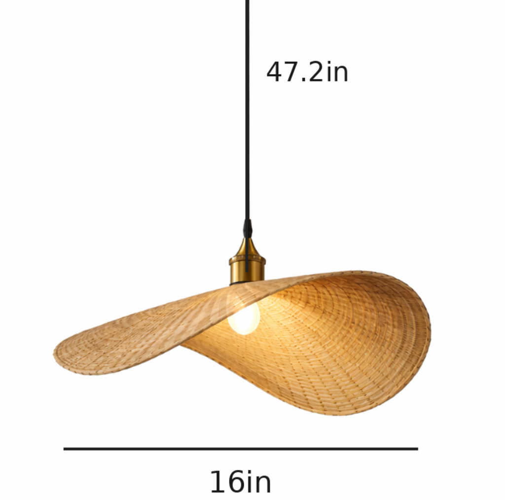 Artistic Woven Bamboo Pendant Light – Theo