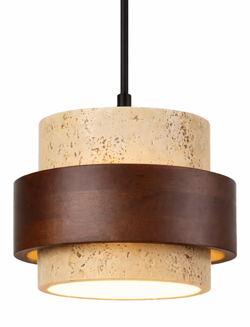 Contemporary Volcanic Stone Pendant Lamp – Milo