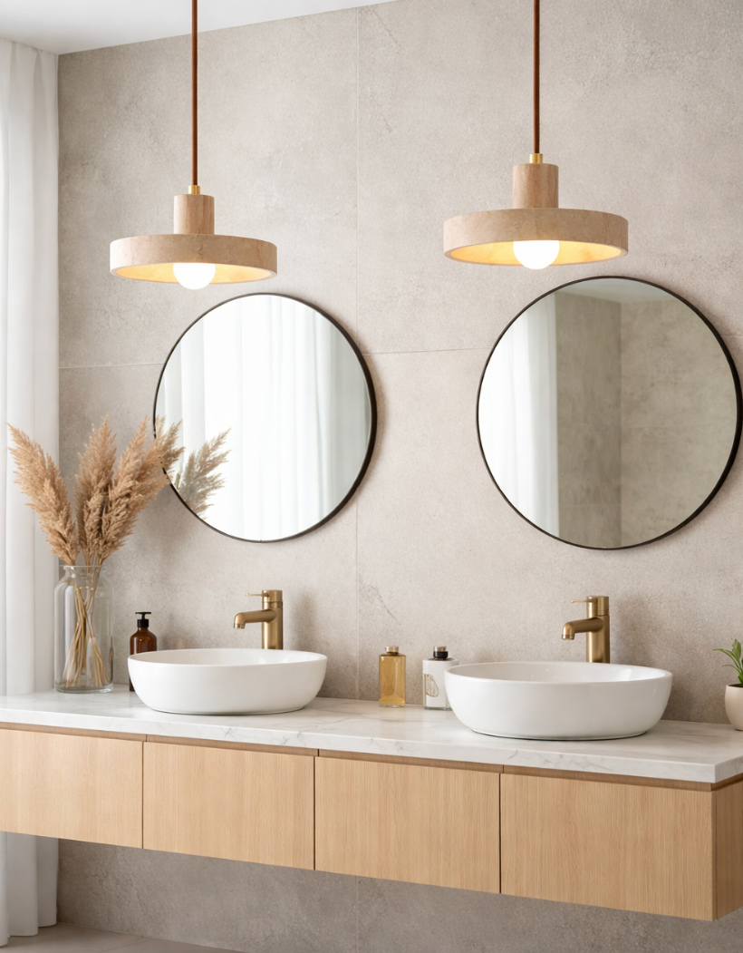 Contemporary Volcanic Stone Pendant Lamp – Archie