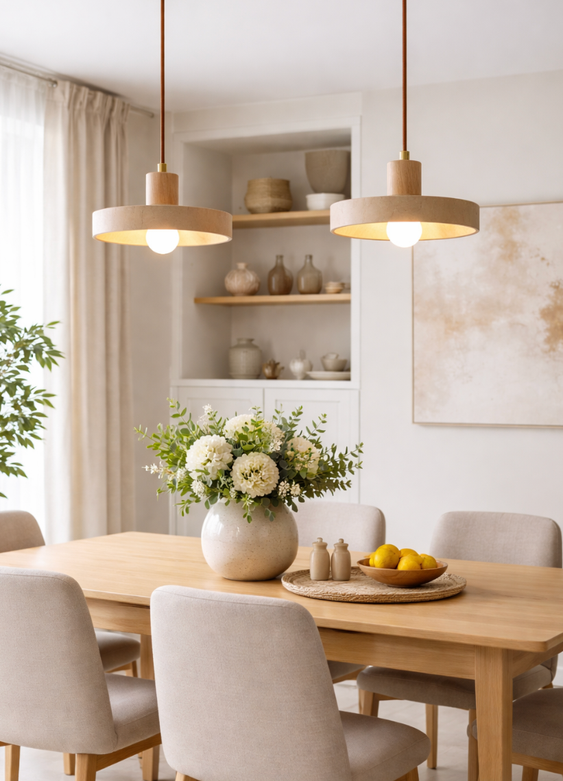 Contemporary Volcanic Stone Pendant Lamp – Archie