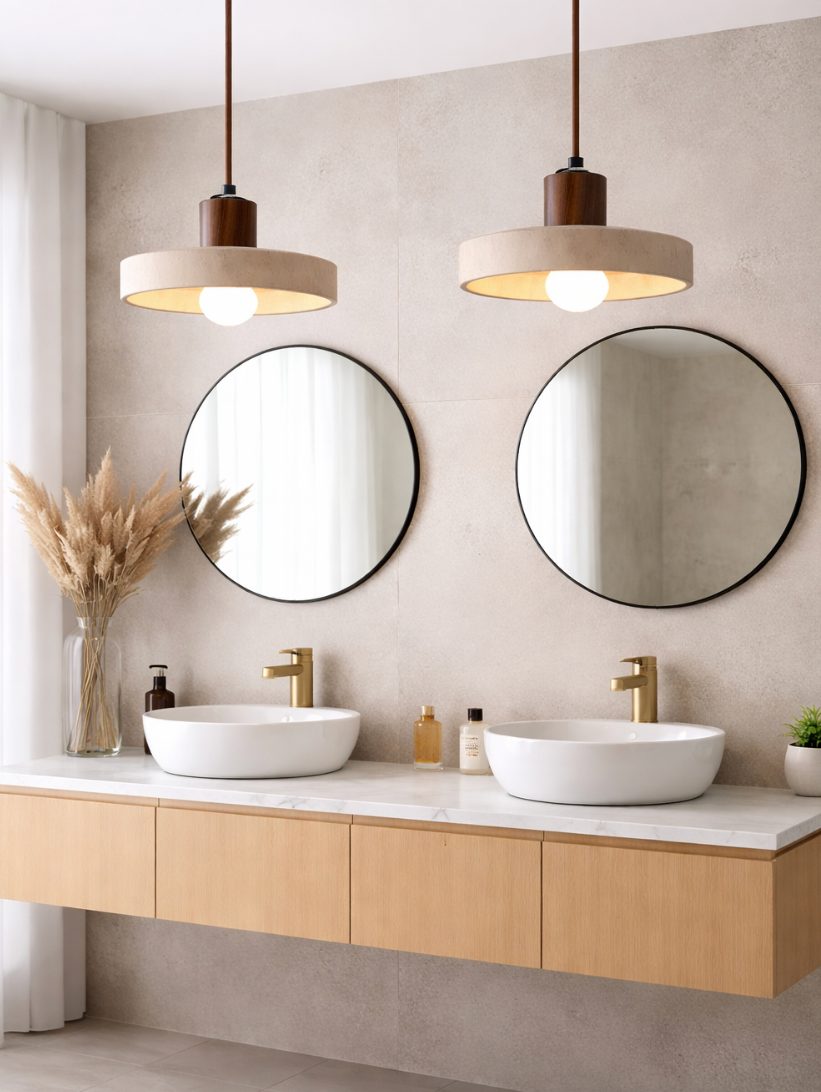 Contemporary Volcanic Stone Pendant Lamp – Archie
