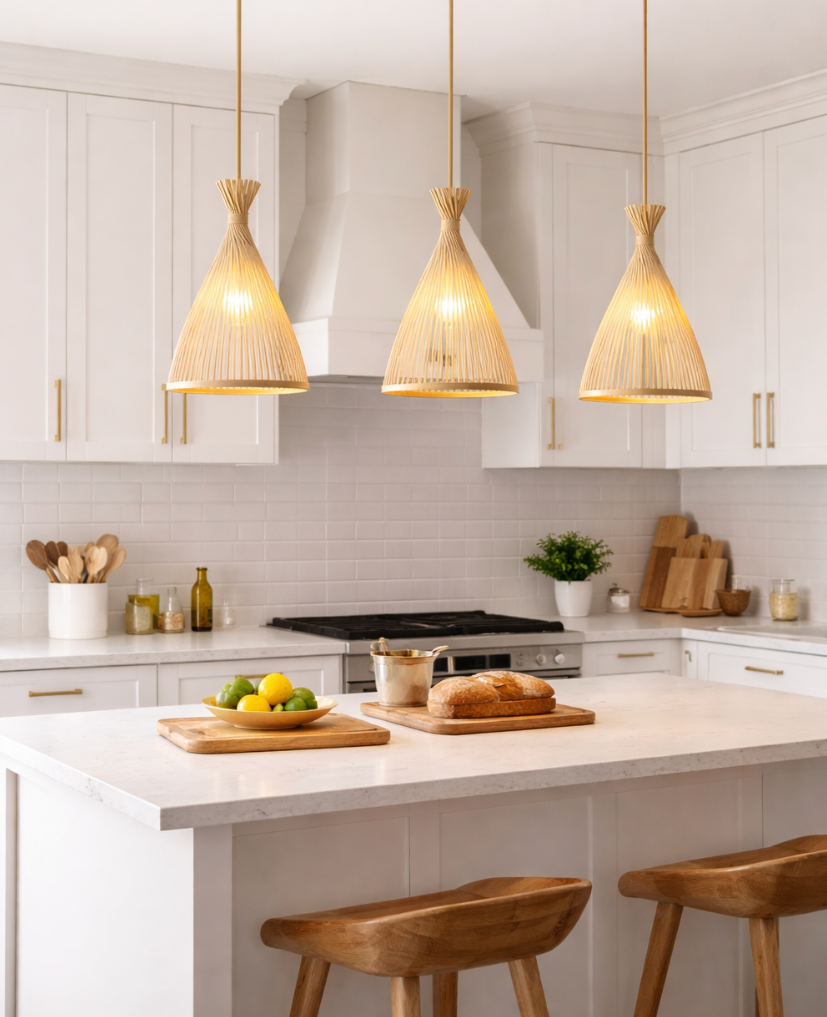 Handwoven Bamboo Cone Pendant Light – Rory