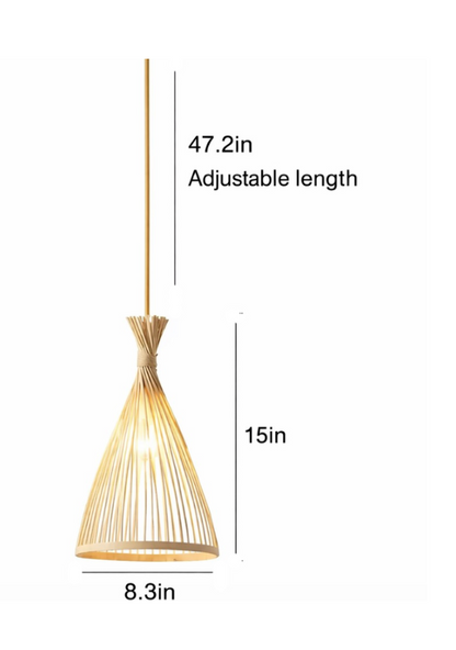 Rory Handwoven Bamboo Cone Pendant Light