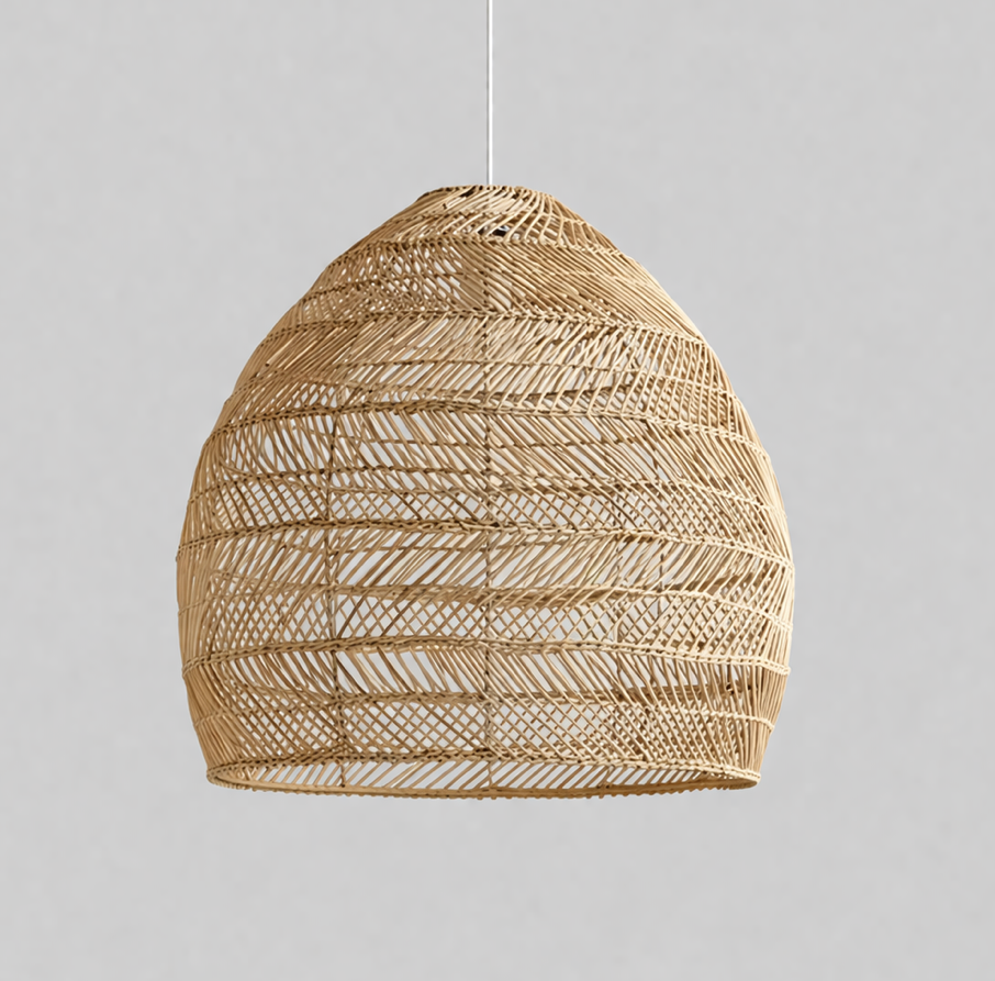 Bohemian Open Rattan Dome Ceiling Pendant Light – Ezra
