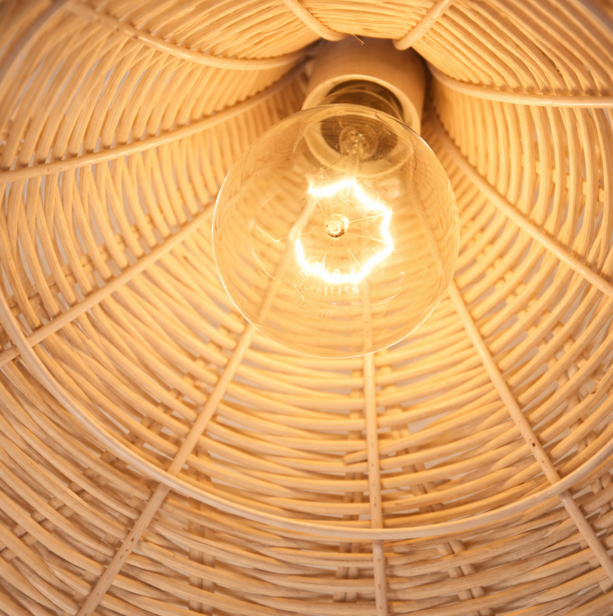 Natural Woven Rattan Bell Pendant Lamp – Tom
