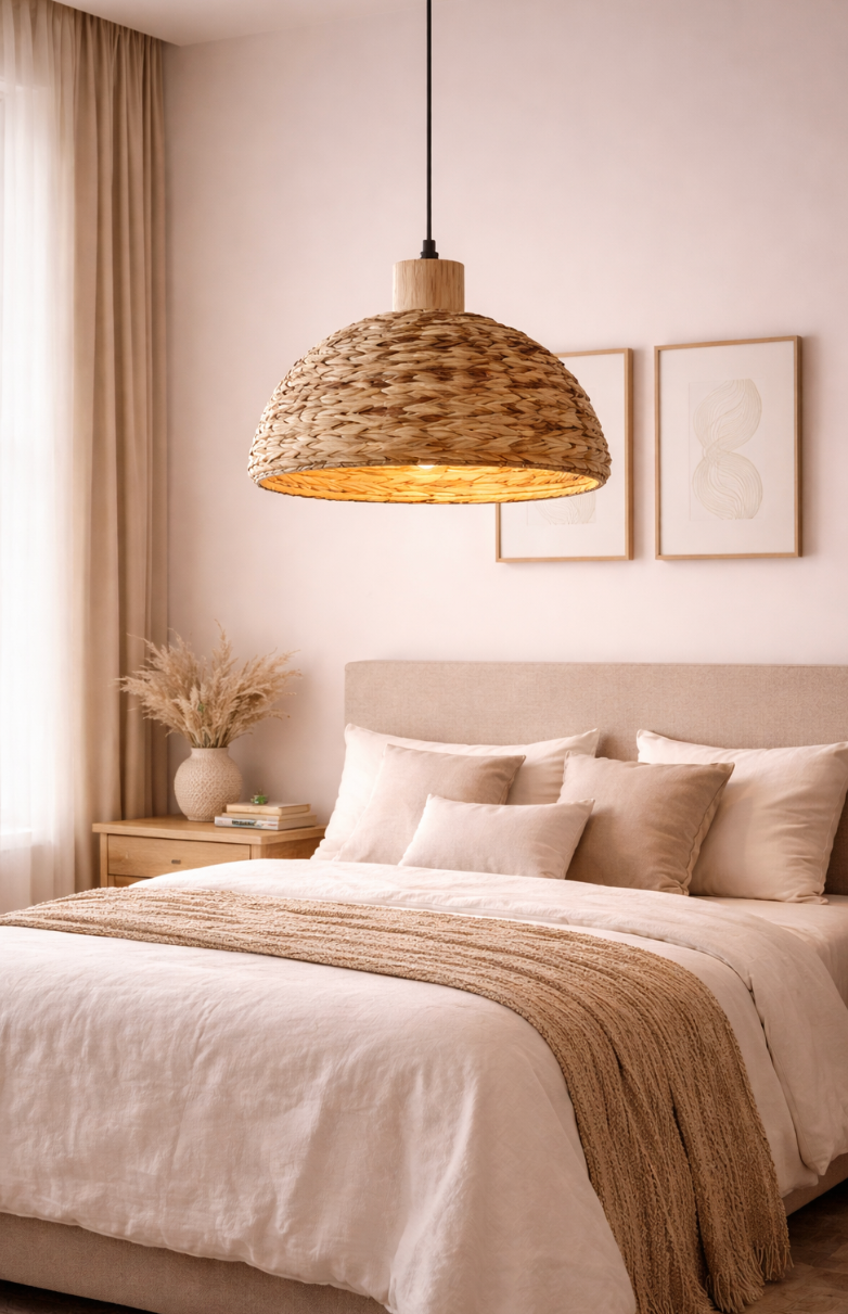 Natural Handwoven Rattan Ceiling Pendant Lamp – Hugo