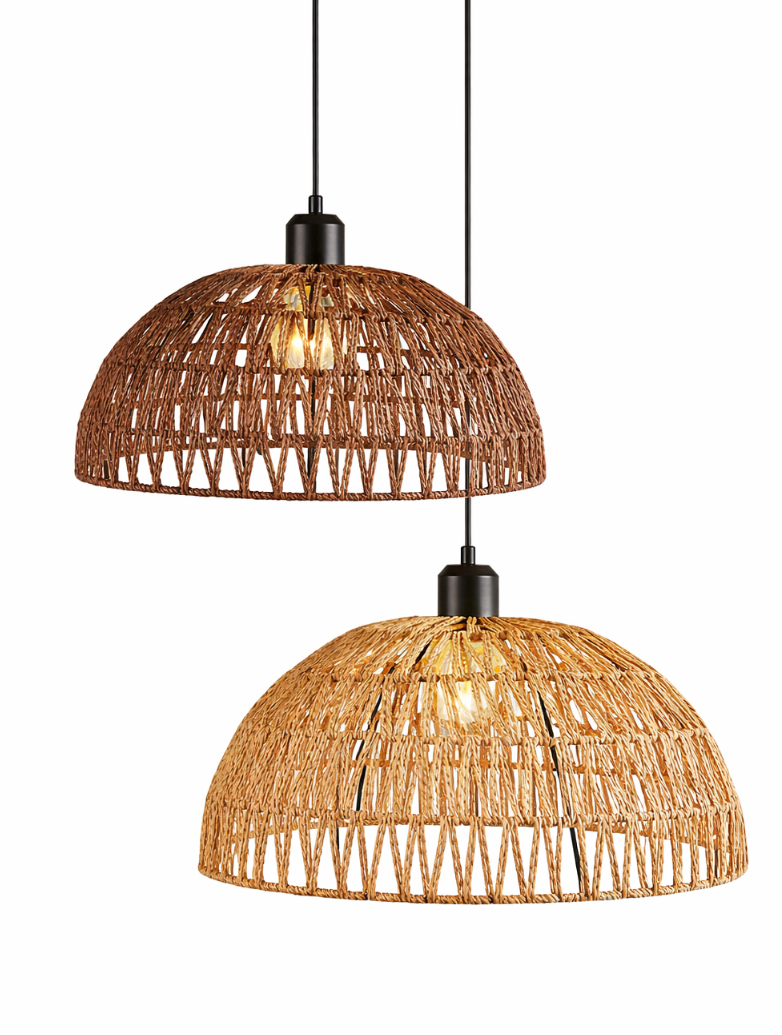 Light Natural Woven Rattan Pendant Light – Jack