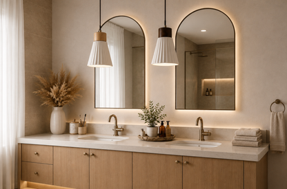 Mason Scandinavian Textured Ceramic Pendant Light with Wood Detail