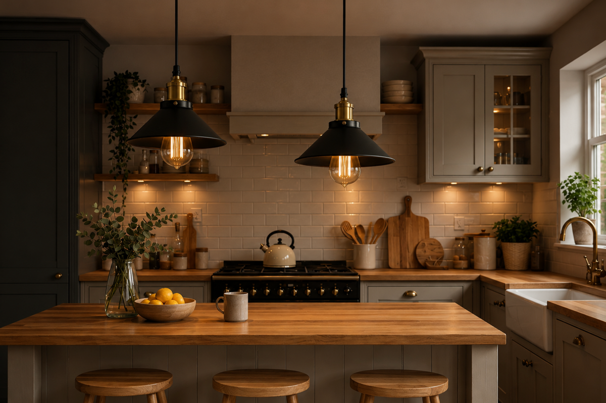 Charlie Industrial Black Metal Pendant Light