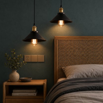 Charlie Industrial Black Metal Pendant Light