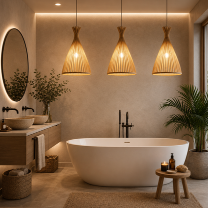Rory Handwoven Bamboo Cone Pendant Light