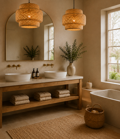 Harry Handcrafted Natural Rattan Pendant Light