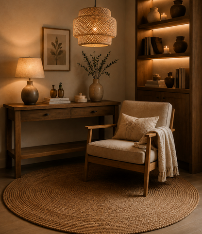 Harry Handcrafted Natural Rattan Pendant Light