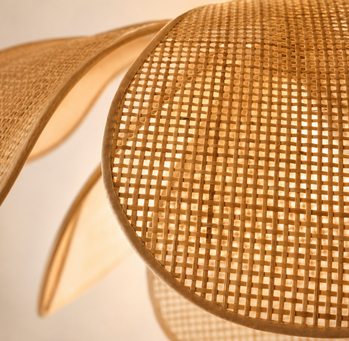 Willow Handcrafted Natural Rattan Flower Pendant Light