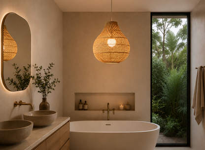 Jasper Handwoven Natural Rattan Pendant Light