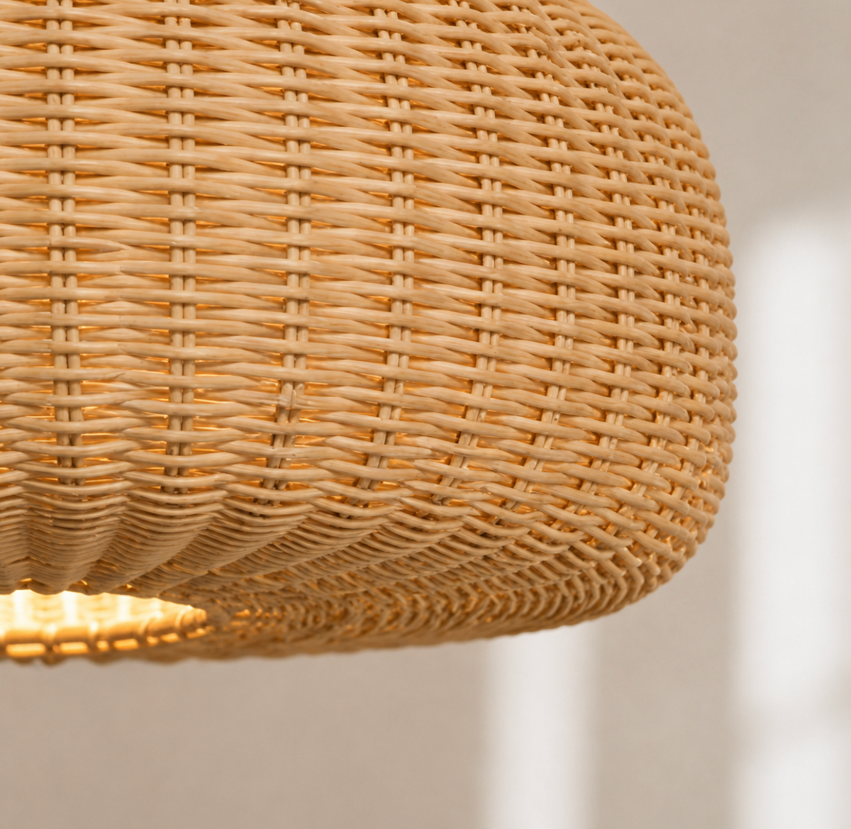 Alden Handwoven Natural Rattan Pendant Light