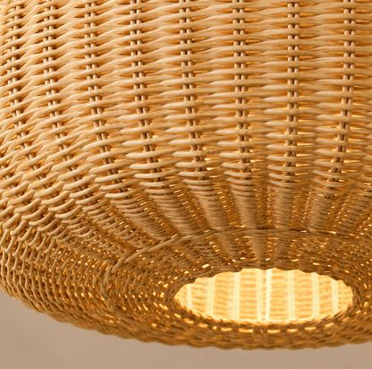 Alden Handwoven Natural Rattan Pendant Light
