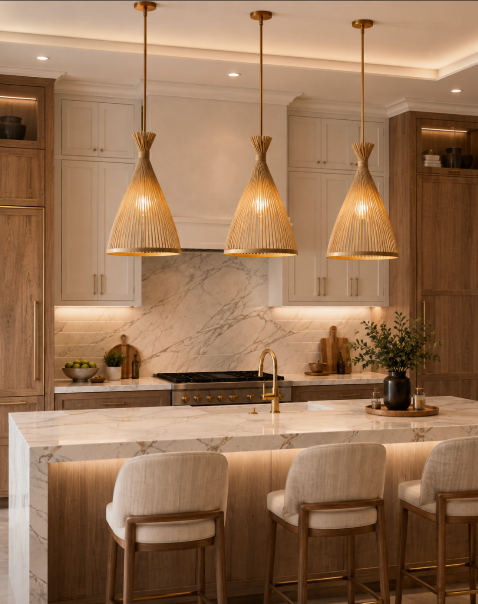Rory Handwoven Bamboo Cone Pendant Light