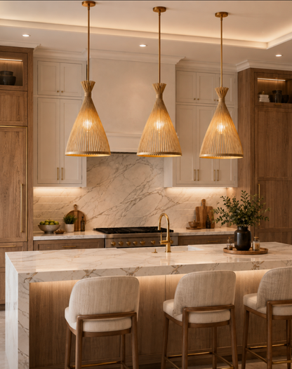 Rory Handwoven Bamboo Cone Pendant Light