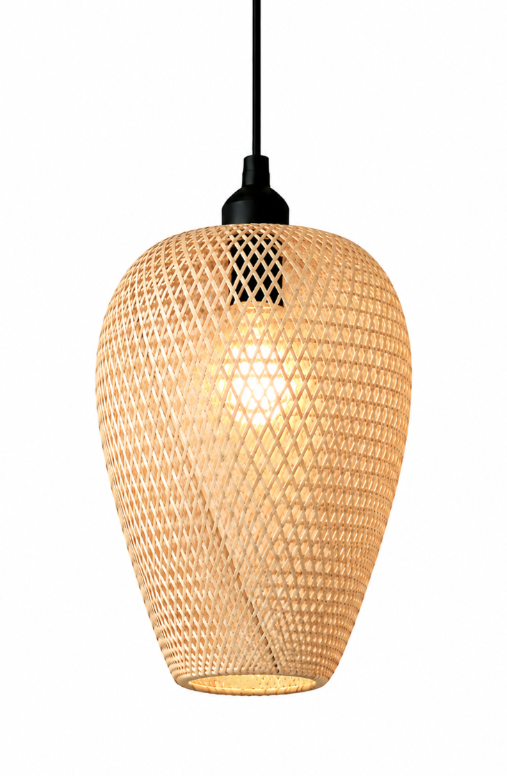 Felix Handwoven Natural Rattan Pendant Light