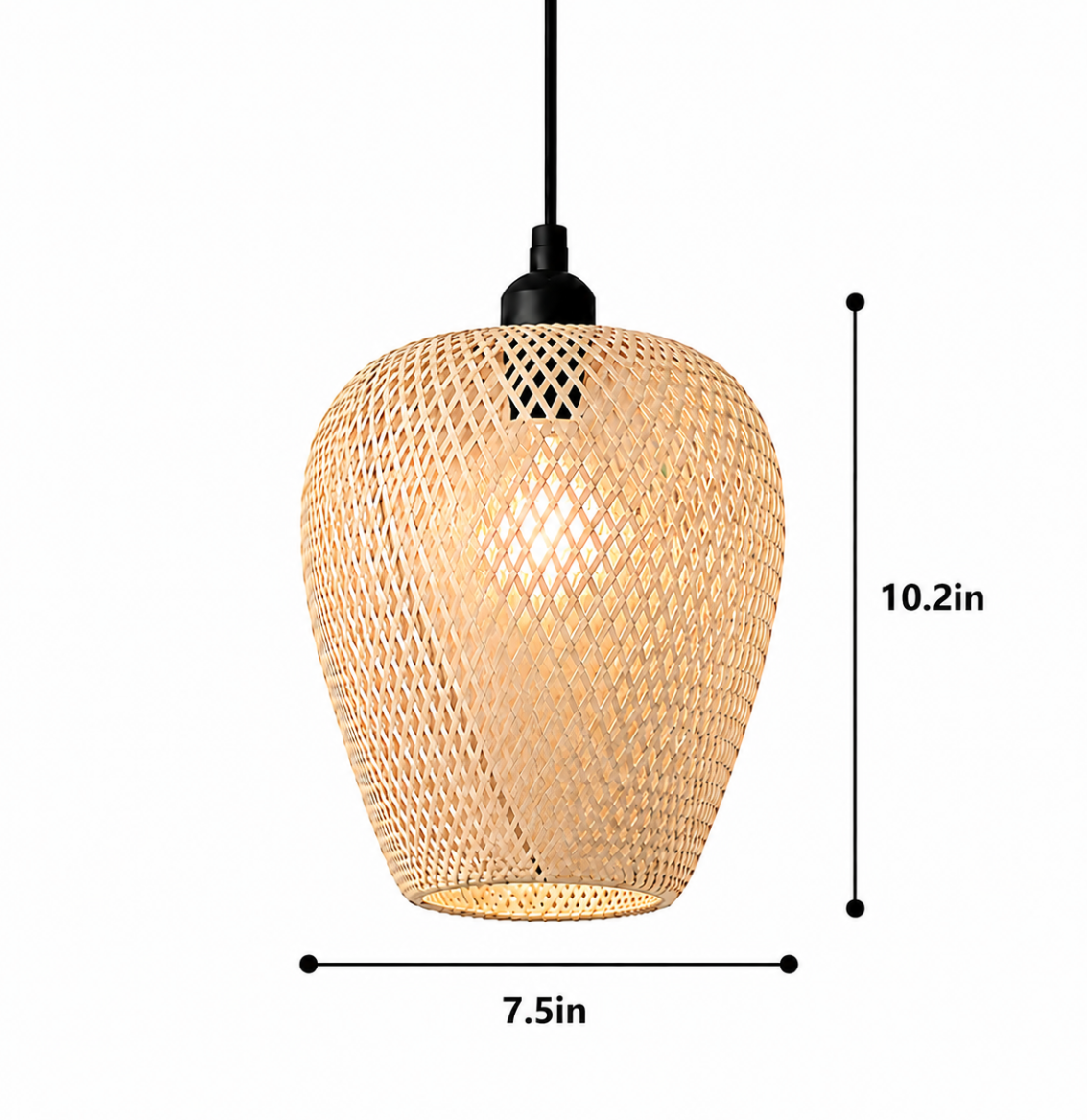Felix Handwoven Natural Rattan Pendant Light