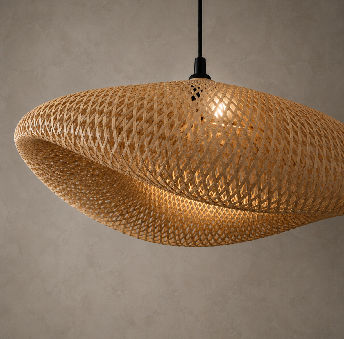 Oliver Handwoven Natural Rattan Pendant Light