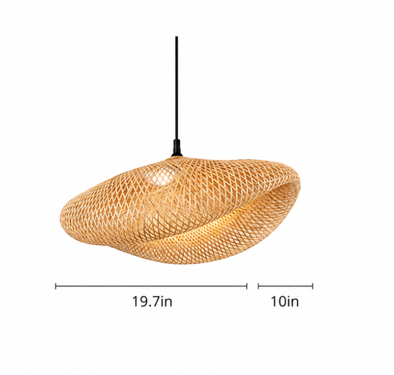 Oliver Handwoven Natural Rattan Pendant Light