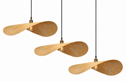 Theo Handwoven Natural Rattan Cascade Pendant Light