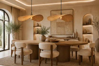 Theo Handwoven Natural Rattan Cascade Pendant Light