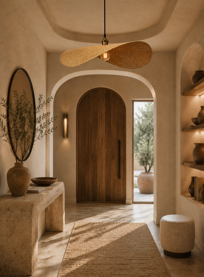 Theo Handwoven Natural Rattan Cascade Pendant Light