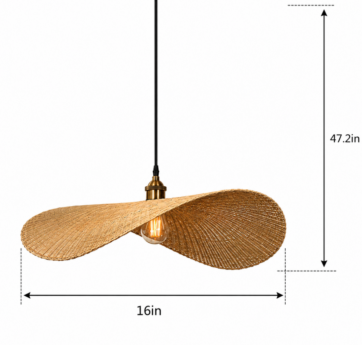 Theo Handwoven Natural Rattan Cascade Pendant Light