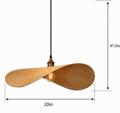 Theo Handwoven Natural Rattan Cascade Pendant Light