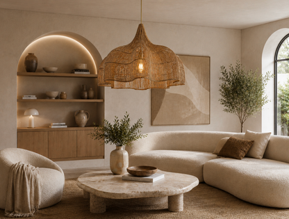 Elio Handwoven Natural Rattan Pendant Light
