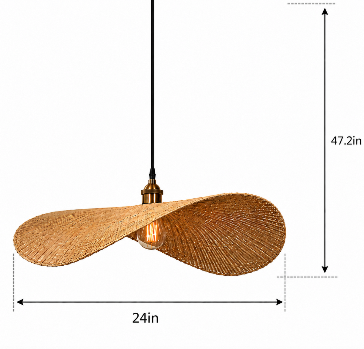 Theo Handwoven Natural Rattan Cascade Pendant Light