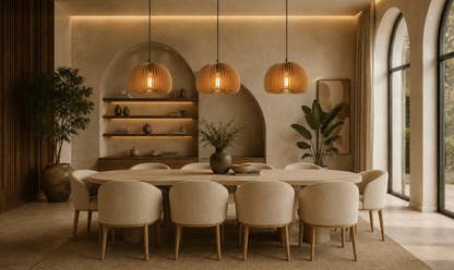 Jude Modern Scandinavian Wooden Slat Pendant Light