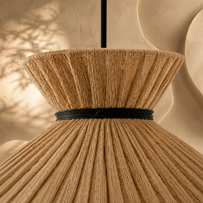 Marlow Handwoven Natural Fibre Pendant Light – Boho Woven Shade