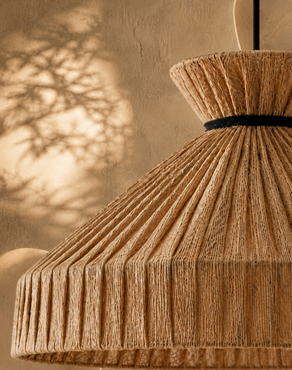 Marlow Handwoven Natural Fibre Pendant Light – Boho Woven Shade