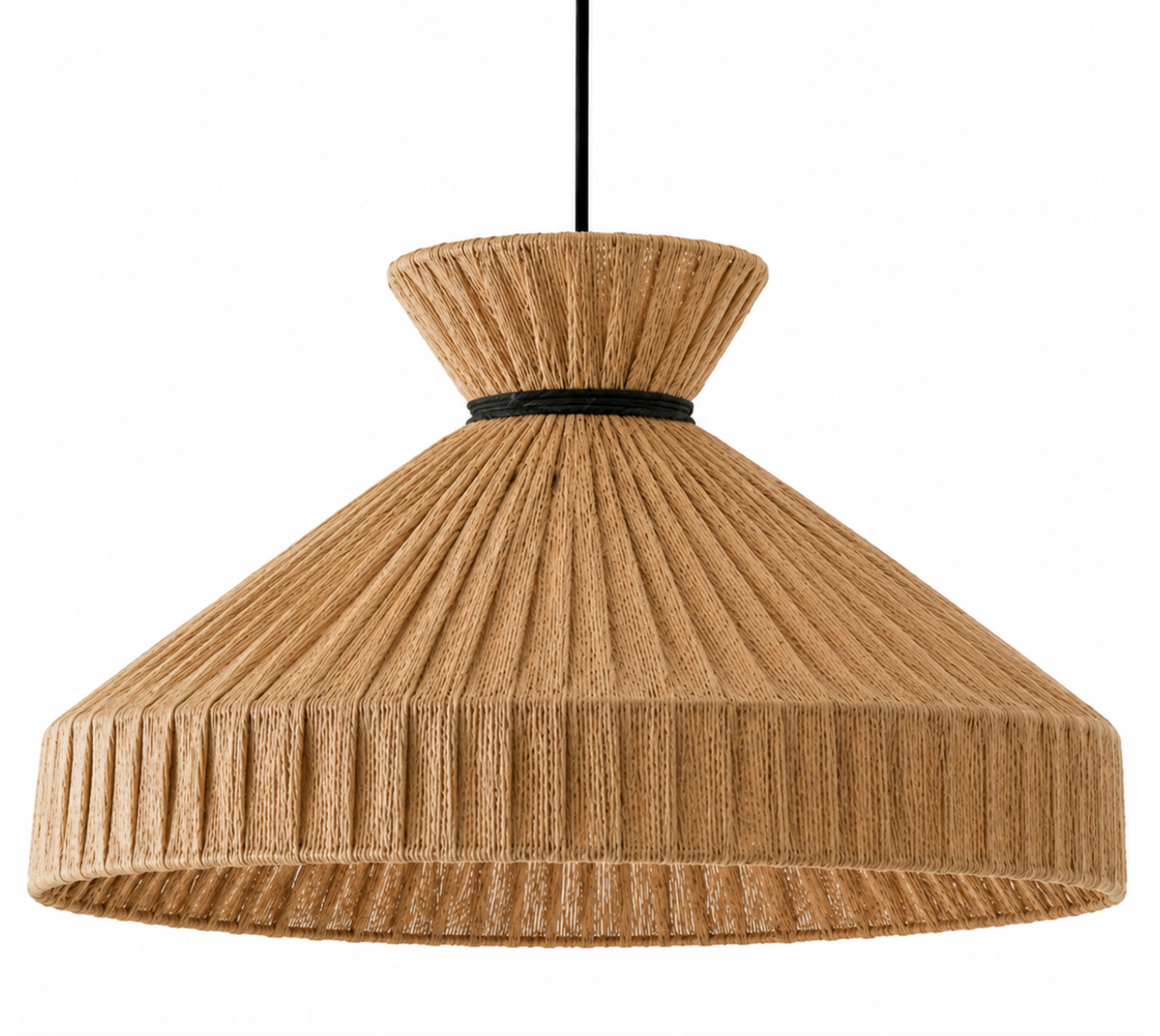 Marlow Handwoven Natural Fibre Pendant Light – Boho Woven Shade