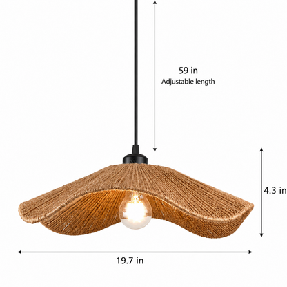 Stanley Handwoven Natural Rattan Pendant Light