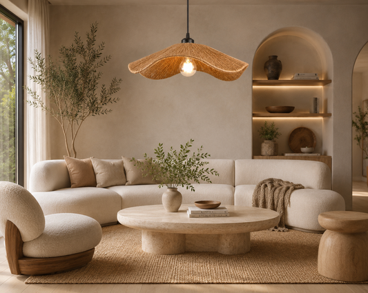 Stanley Handwoven Natural Rattan Pendant Light