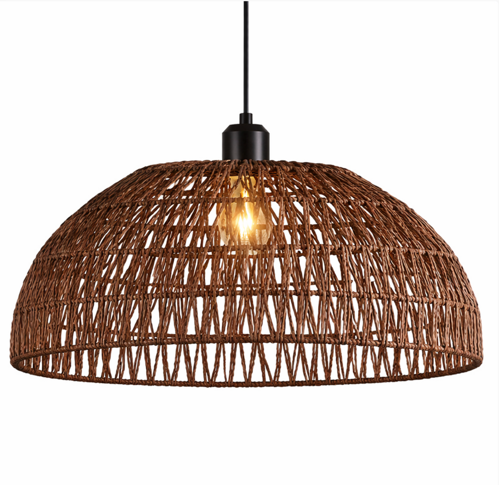 Light Natural Woven Rattan Pendant Light – Jack