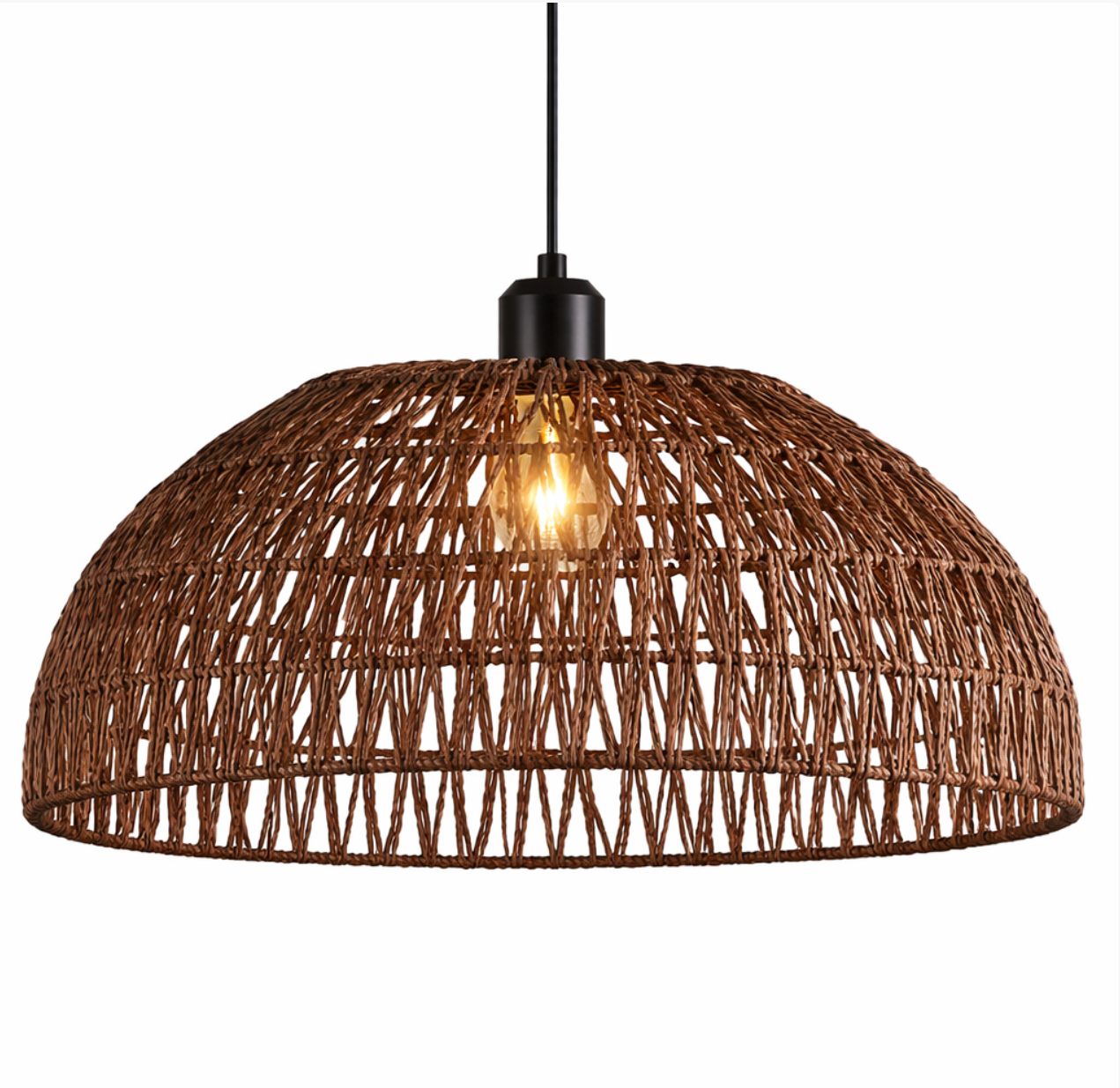 Light Natural Woven Rattan Pendant Light – Jack